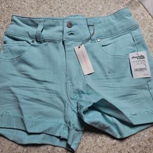 Hi-rise Roll Up Refuge Size O Denim Shorts Charlotte Russe